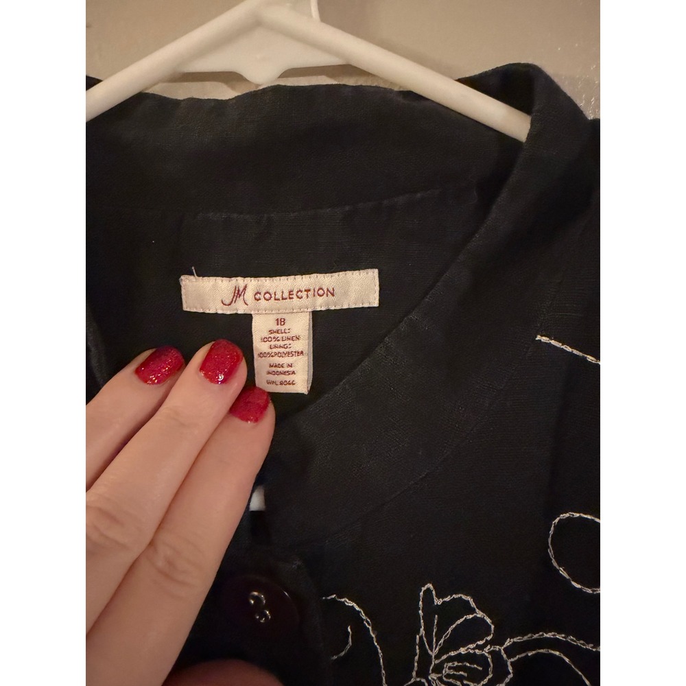 JM collection Button up Blouse - Picture 3 of 6